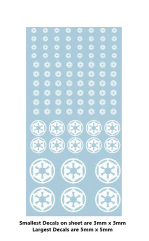 Decal - Imperial markings (white)