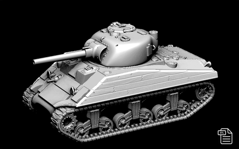 Battle for Manila WW2 - M4A2 Armored Sherman file to print