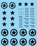 Decal - Weird War 2 US Stars Black