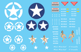 Decal - Weird War 2 US mechs II 1/48