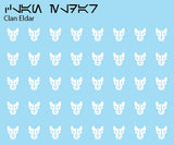 Decal - Mando clans Eldar white