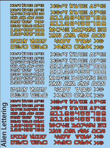 Decal - Space Fighter Letters