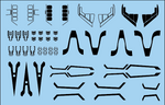 Decal - Space Fighter panels and markings - black